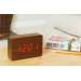 Brick Click Clock Walnut / LED Red 