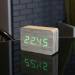Brick Click Clock Ash / LED Green 