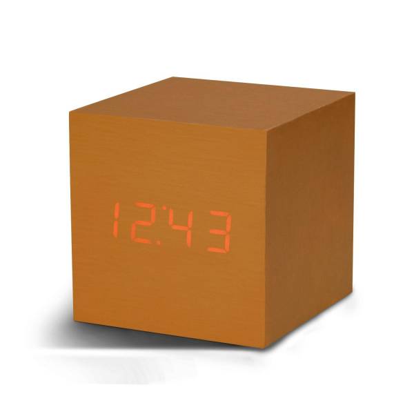 Cube click clock Copper / Red LED 