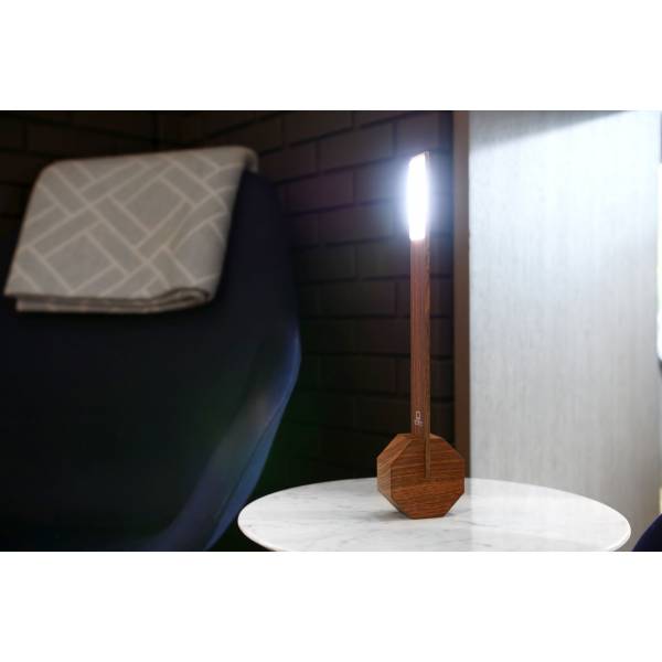Octagon One Desk Lamp Walnut 