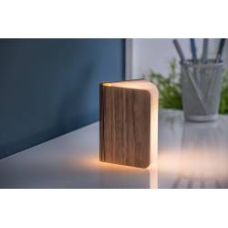 Gingko Mini Smart Book Light Walnut LED 