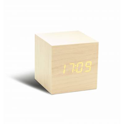 Cube click clock  Maple / Orange LED  Gingko