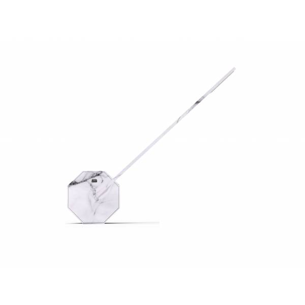 Octagon One Desk Lamp White Marble 
