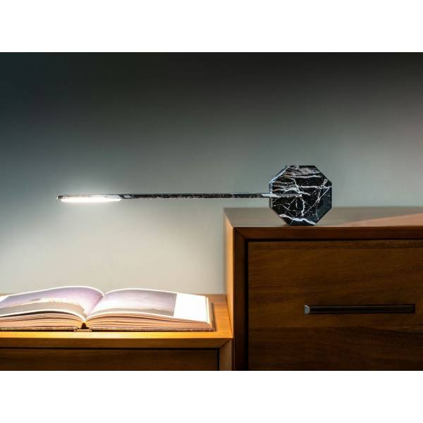 Octagon One Desk Lamp Black Marble 