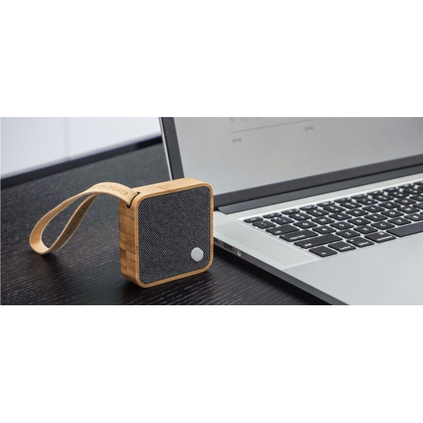 Mi Square Bluetooth Speaker natural bamboo wood 