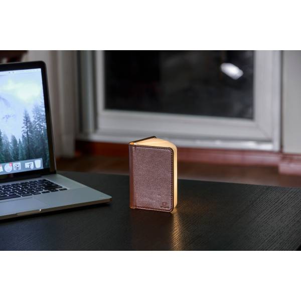 Mini Smart Book Light Leder Brown 