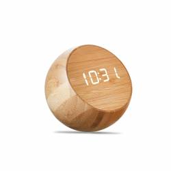Tumbler Click Clock Natural Bamboo Wood 