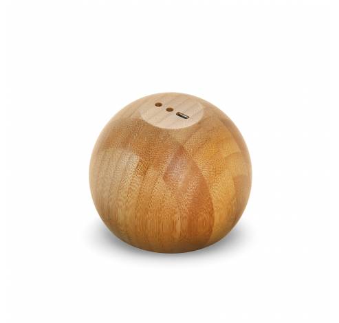 Tumbler Click Clock Natural Bamboo Wood  Gingko