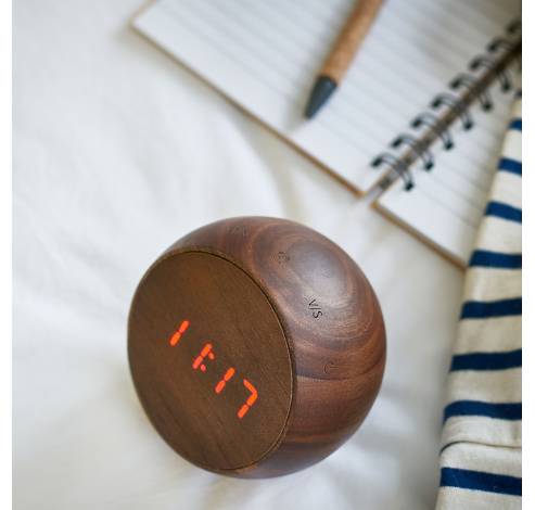 Tumbler Click Clock Natural Walnut Wood  Gingko