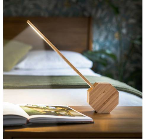Octagon One Plus draagbare wekker bureaulamp Bamboo  Gingko