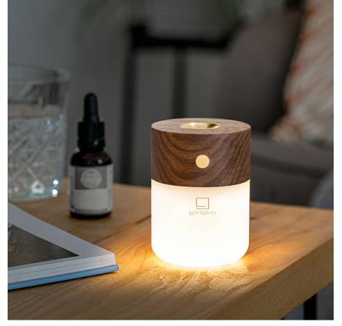 Smart Diffuser Lamp Natural walnut wood  Gingko