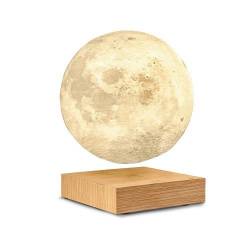Gingko Smart Moon Lamp Natural white ash wood 