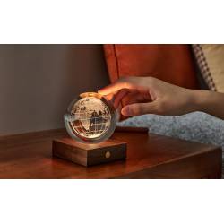 Tafellamp Amber Crystal light 3D laser World Globe 
