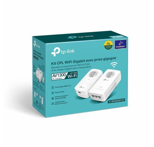 AV1300 Gigabit Powerline ac Wi-Fi Kit met Stopcontact  TP-link