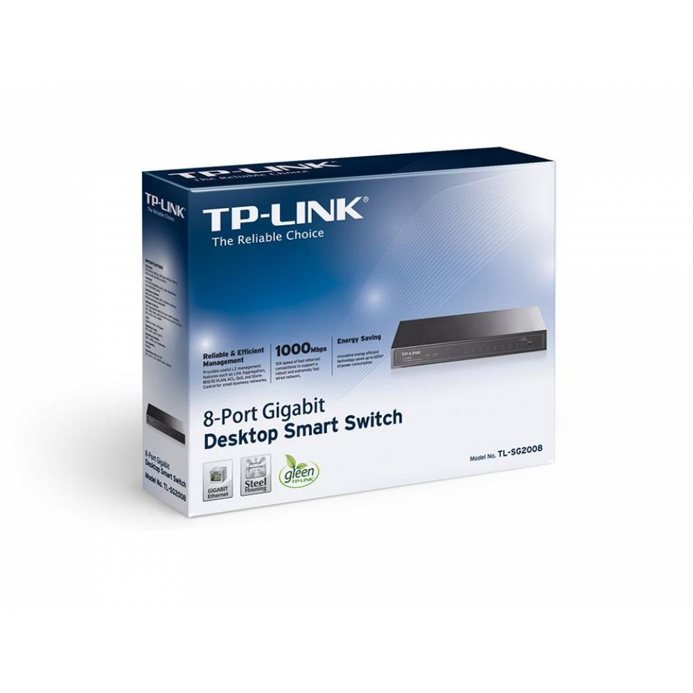 TP-link Switch TL-SG2008 V1 8-Port Gigabit Smart Switch