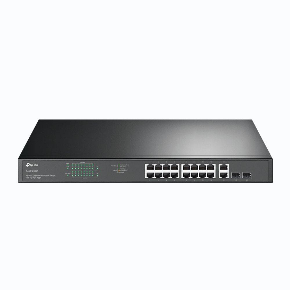 TP-link Switch TL-SG1218MP 18-Port Gigabit Rackmount Switch with 16 PoE+