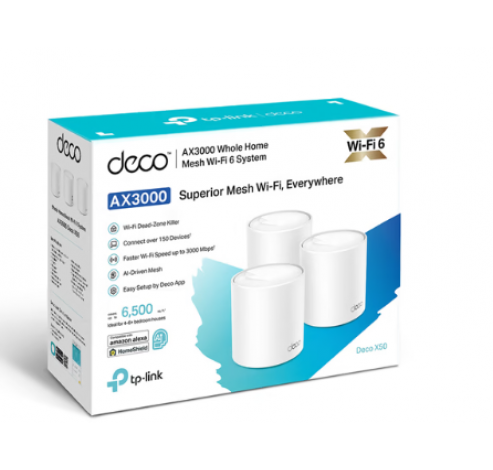 AX3000 + G1500 whole home powerline mesh wifi 6-systeem 3 pack  TP-link