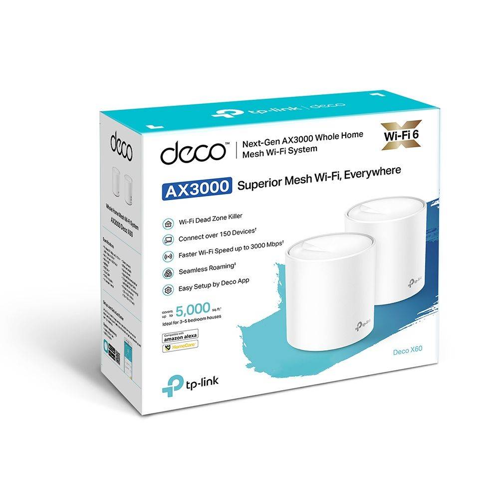 TP-link WiFi-repeater AX3000 Whole Home Mesh Wi-Fi 6 System (2 pack)