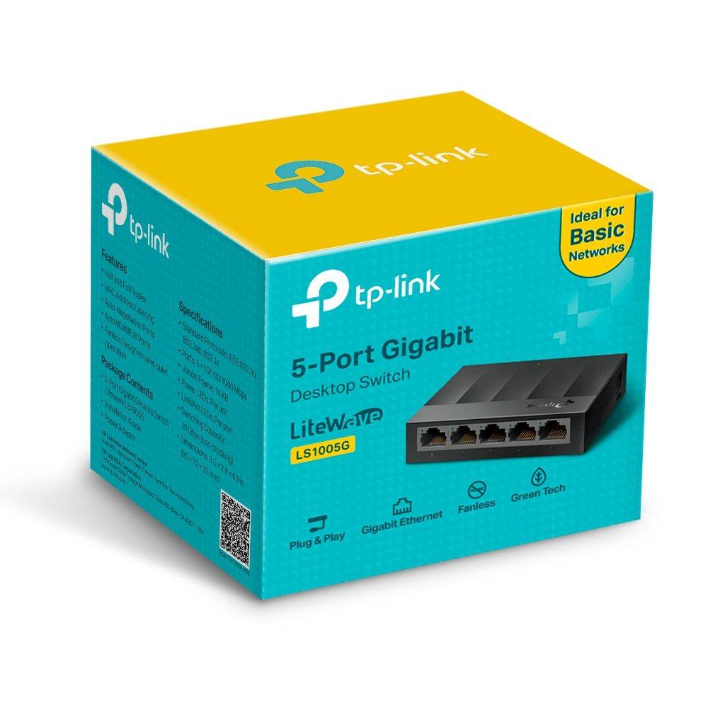 TP-link Switch 5-poorts 10/100/1000 Mbps Desktopswitch