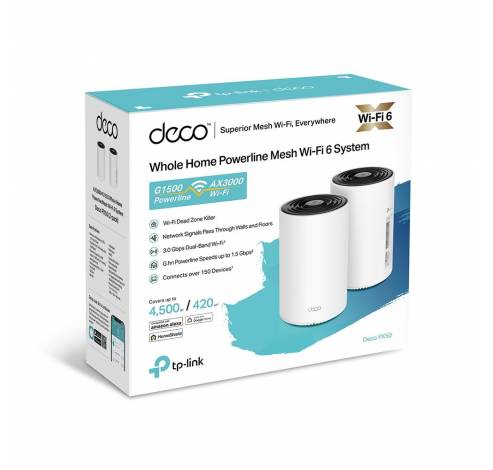 AX3000 + G1500 whole home powerline mesh wifi 6-systeem  TP-link