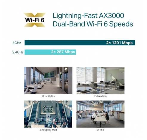 AX3000 Ceiling Mount WiFi 6 Access Point  TP-link