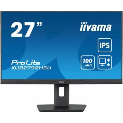 Prolite 27inch IPS-monitor met USB-hub, 150mm in hoogte verstelbare voet en 100Hz verversingssnelheid  Iiyama