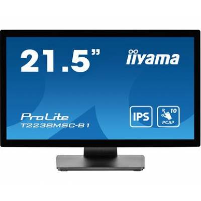 Prolite 21.5inch 10pt Optical Bonded PCAP Multi-Touch IPS monitor met een metalen behuizing  Iiyama