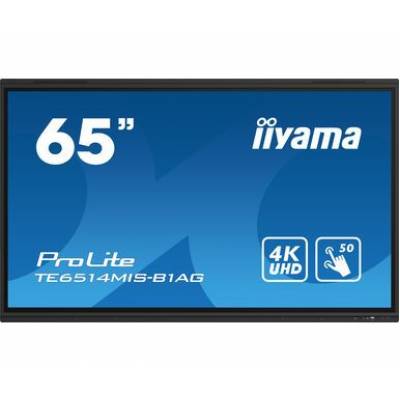 Prolite 65inch 4K UHD interactief touchscreen met hybride Android- of slot-pc-mogelijkheden voor elke ruimte.  Iiyama