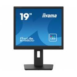 Iiyama Prolite 19inch betrouwbare LED-backlit monitor met in hoogte verstelbare voet, ontworpen voor zakelijk gebruik Zwart 