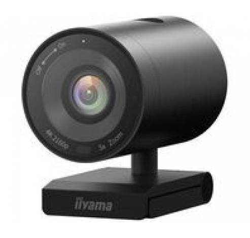 Stijlvolle en discrete professionele 4K-webcam met ingebouwde microfoon en Auto Tracking  Iiyama
