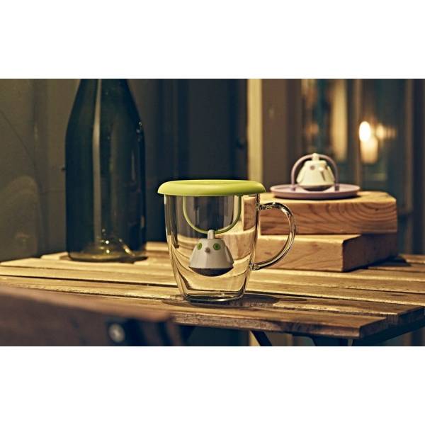 QDO thee infuser voor in mok Birdie Swing groen Ø 9.5cm H 5cm 