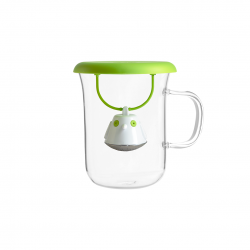 QDO Birdie Swing Nest infuseur à thé avec tasse vert 400ml 