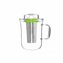 QDO Me Cup thee infuser met mok uit glas groen 400ml 