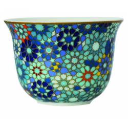 Images d'Orient Coffee Cup MOUCHARABIEH BLUE, porcelain, 60ml 
