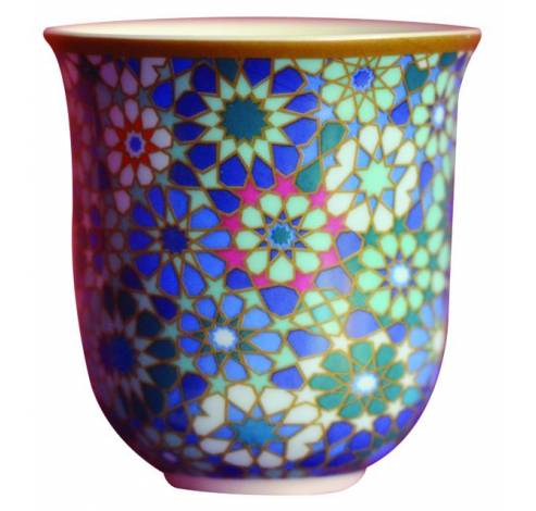 Coffee Cup MOUCHARABIEH BLUE, porcelain, 90ml  Images d'Orient