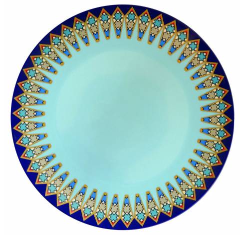 Plate SURSOCK VITRAIL, Jade porcelain, 30.5cm  Images d'Orient