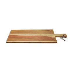 Dagelijkse Kost Planche à servir avec poignée en bois d'acacia 50x20x1.5cm 