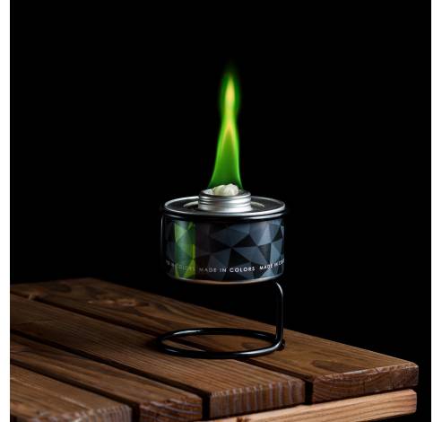 fakkel in blik met gekleurde vlam en geurring Color Torch groen  Made In Colors