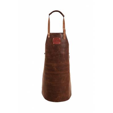 LEATHER APRON BROWN 