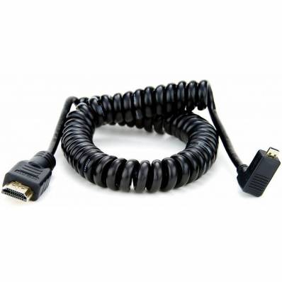 Micro HDMI - Full HDMI 50cm Coiled Right Angle 