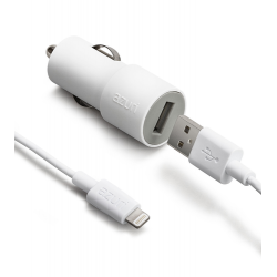 Azuri Autolader Met Apple Lightning Connector - Wit 