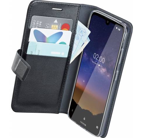 wallet case noir nokia 2.2  Azuri