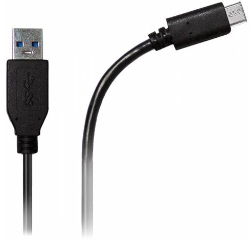 USB Sync- and charge cable - USB 3.1 to USB type C - zwart  Azuri