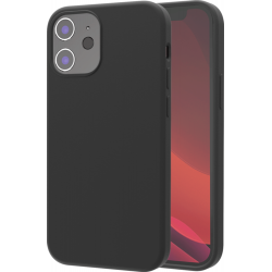 Azuri Liquid silicone cover iPhone 12 mini black 