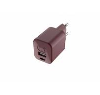 USB + USB-C Mini Charger 30W PD Deep Mauve 