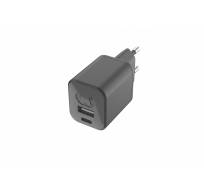 USB + USB-C Mini Charger 30W PD Smokey Grey 