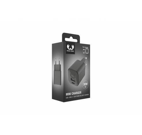 USB + USB-C Mini Charger 30W PD Smokey Grey  Fresh 'n Rebel