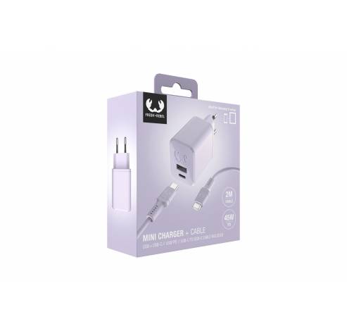  USB + USB-C Mini Charger 45W PD + USB-C Dreamy Lilac  Fresh 'n Rebel
