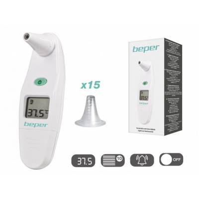 40.102 digitale infrarood oor thermometer 32°C - 43°C wit  Beper