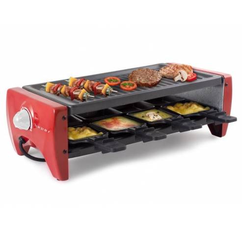 BT.750Y raclette grill voor 8 personen 1200W rood  Beper
